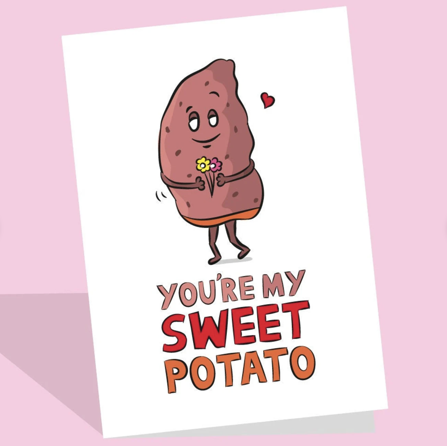 Sweet Potato Vegan Valentines Day Card