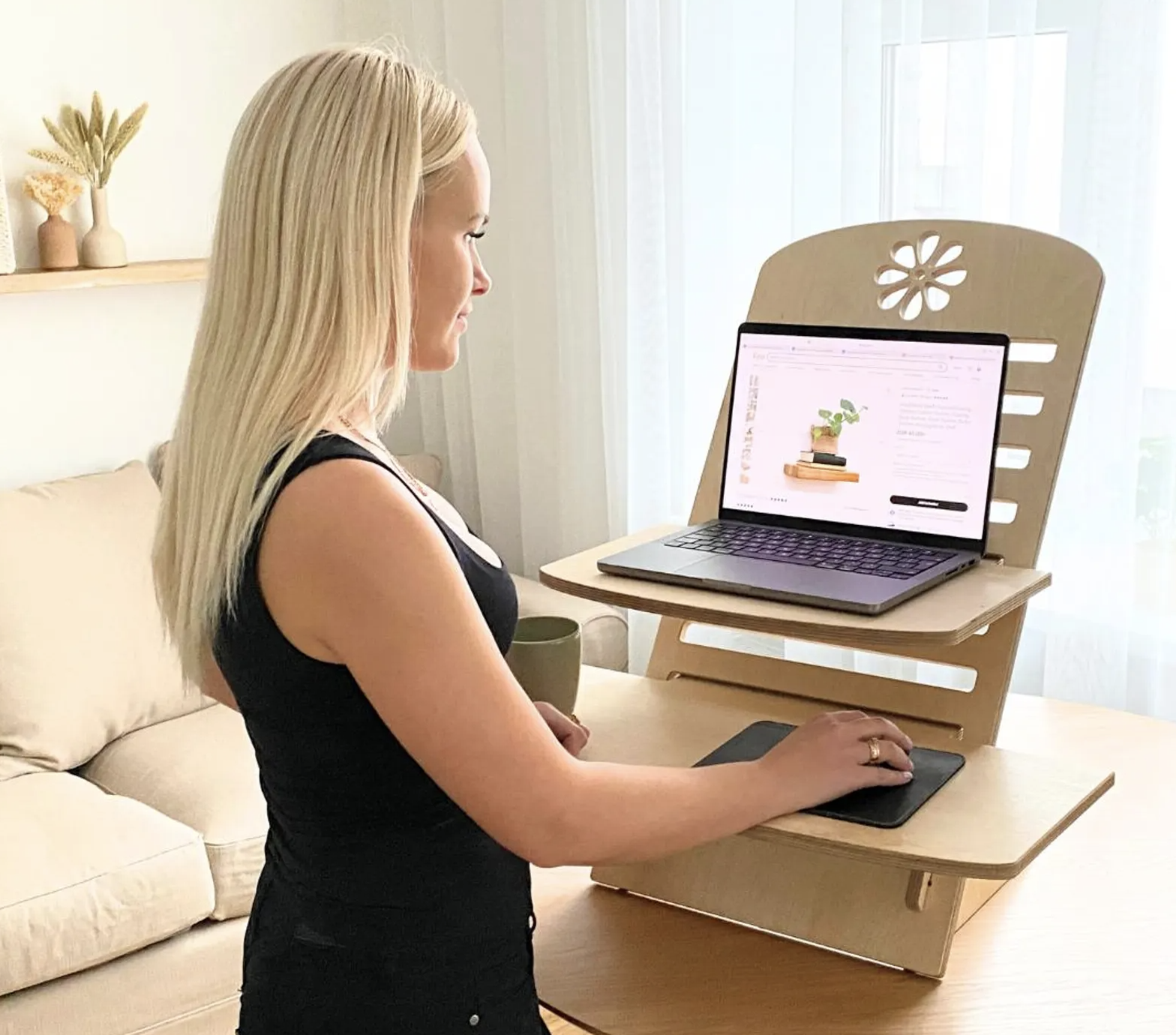 Ergonomic adjustable laptop stand