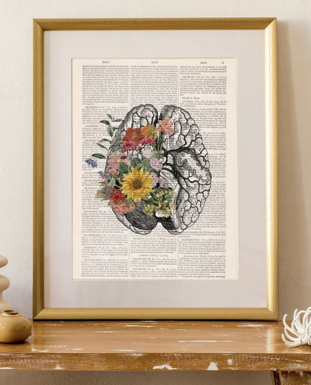 Flowery Brain - Anatomy Wall Art