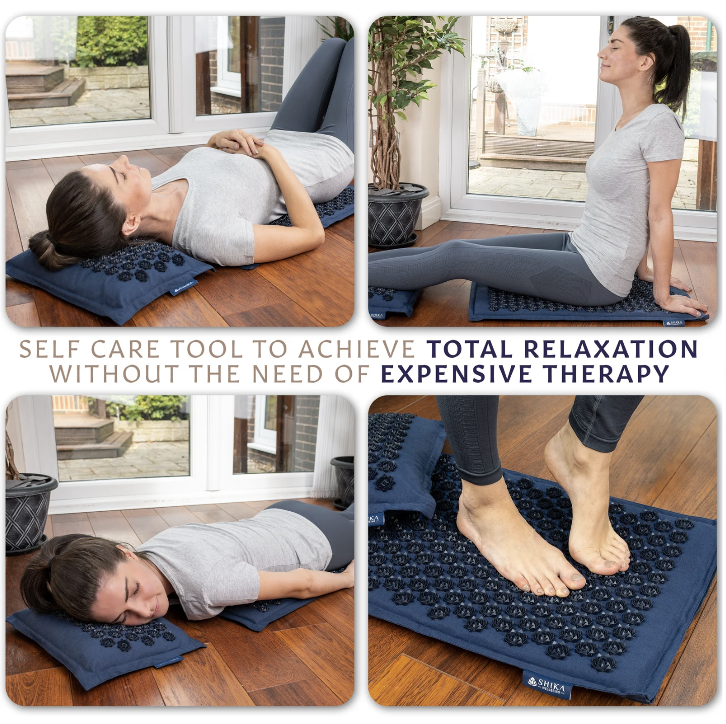 Acupuncture Body Mat and Pillow Set for Neck and Back Pain Relief