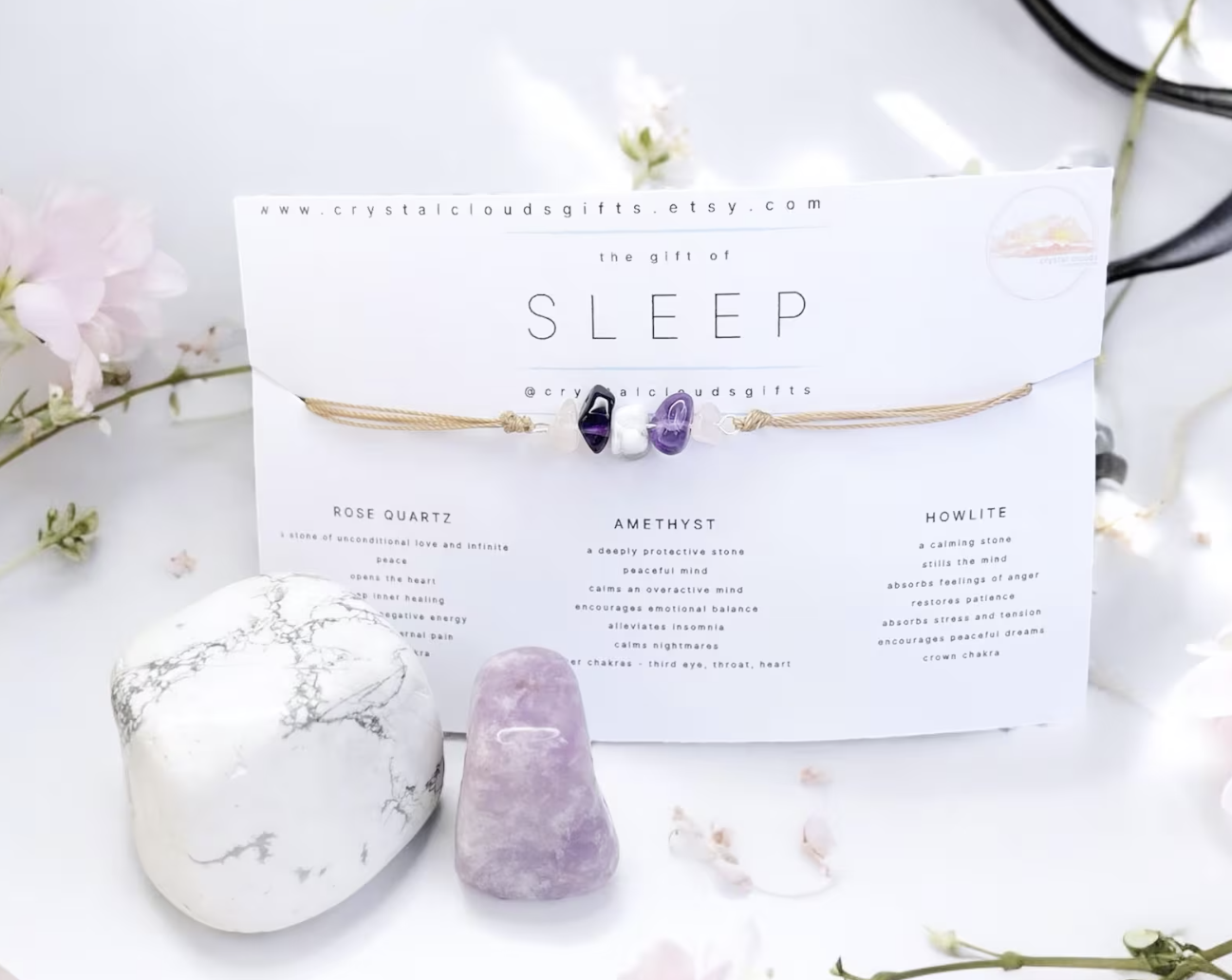 sleep crystal gemstone bracelet